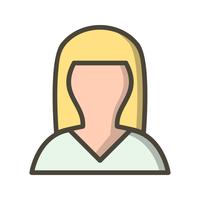 Icono de avatar femenino ilustración vectorial vector