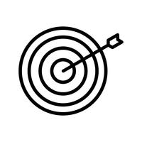 Icono de Bullseye ilustración vectorial vector