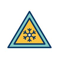 Vector Risk of ice Road Sign Icon