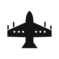 Vector icono de avión de combate