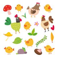 Chicken vector character design