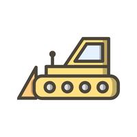 icono de vector bulldozer