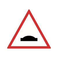 Vector Hump bridge Road Sign Icon