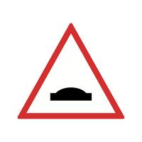 Vector Hump bridge Road Sign Icon