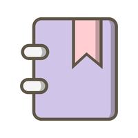 Vector Bookmarked Icon