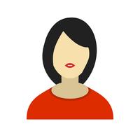 Female Avatar Icon Vector Illustration