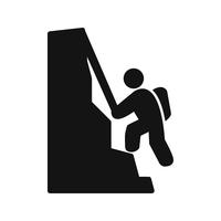 Icono de escalada ilustración vectorial vector