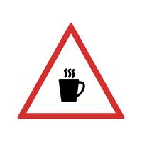 Vector Cafeteria Road Sign Icon