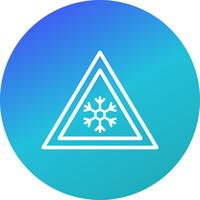 Vector Risk of ice Road Sign Icon