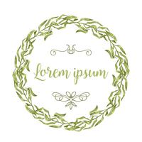 Vector invitation cards with herbal twigs and branches wreath and corners border frames.