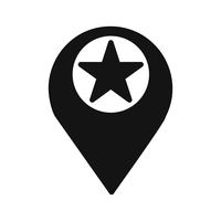 Vector Starred Location Icon