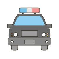 Vector icono de coche de policía