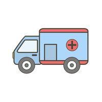 Icono de vector de ambulancia