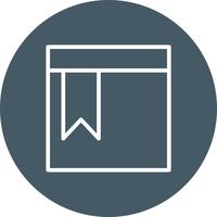 Vector Bookmarked Page Icon