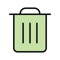 Icono de basura Vector ilustración