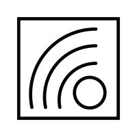 icono de vector rss feed