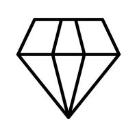 Vector icono de diamante