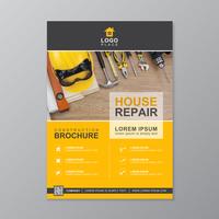 Construction tools cover a4 template for a report and brochure design, flyer, banner, leaflets decoration for printing and presentation vector illustration