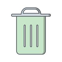 Icono de basura Vector ilustración