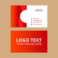 Red Business card 28 vector
