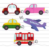 This graphic is  transportation icons set. Illustration vector. vector