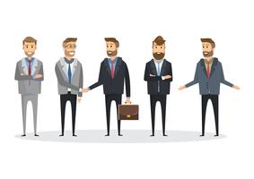 Equipo de personas de negocios, ilustración vectorial en estilo plano vector