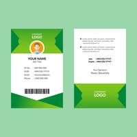 Green ID card 8 vector