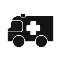 Icono de vector de ambulancia