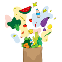 Healthy Food hand-drawn  illustration vector