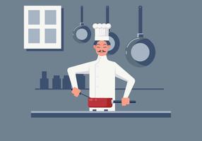 Chef Cooking vector