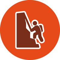 Icono de escalada ilustración vectorial vector