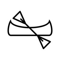 Vector icono de canoa