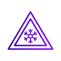 Vector Risk of ice Road Sign Icon