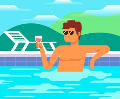 Person Enjoying Summer vector