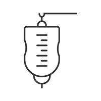 Medical Drip Line Black Icon vector