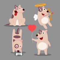 cute dogs vector