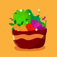 Salad bowl vector