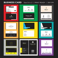 Clean Business card design template, creative and minimal print ready vector