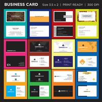 Clean Business card design template, creative and minimal print ready vector