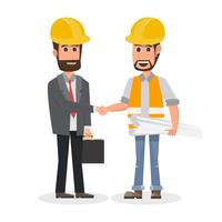 architect, foreman, engineering construction worker in different character vector