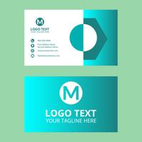 Cyan Business card 22 vector