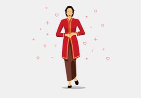 Kebaya Kartini Vector Illustration