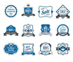 Retro sales labels icons collection vector