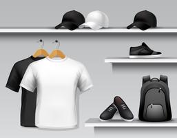 Sportswear Store Shelf vector