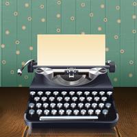 Retro Style Typewriter vector