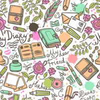 Diary Seamless Pattern