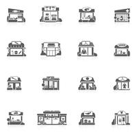 Store Buildings Set vector