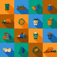 Garbage Icons Set vector