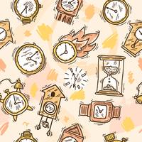 Clock Seamless Pattern vector