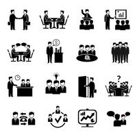 Meeting Icons Set vector